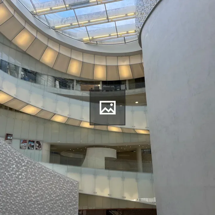 Huge circular walkway to the roof