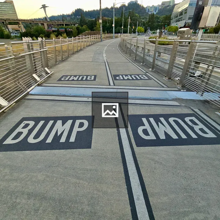 BUMP signs on Tilikum Crossing