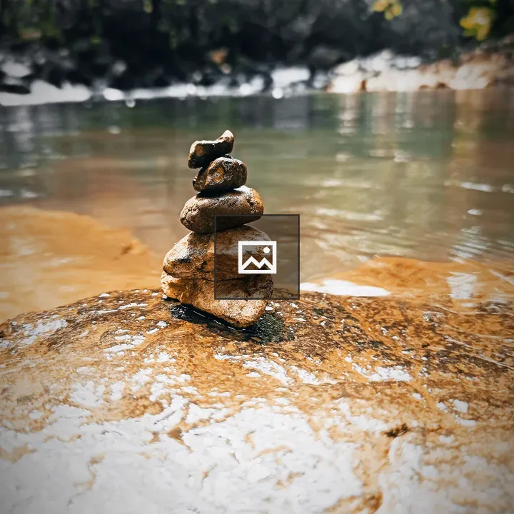 Stack of Stones in River