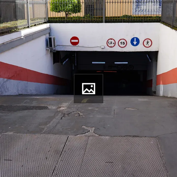 Entrance to underground parking ramp