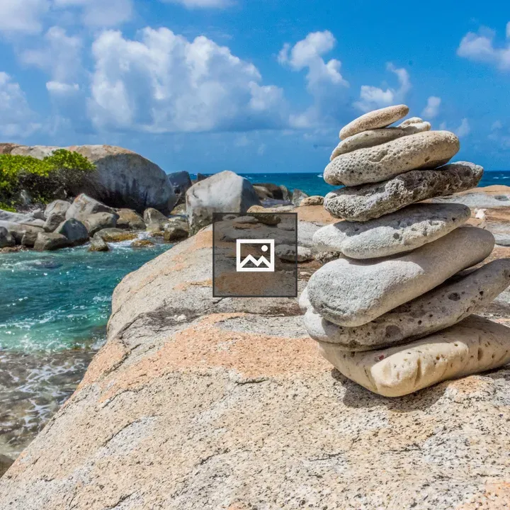 Stacked rocks in the British Virgin Islands