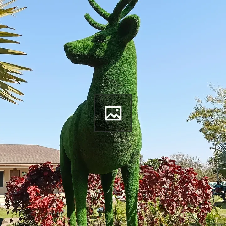 Topiary deer sculpture