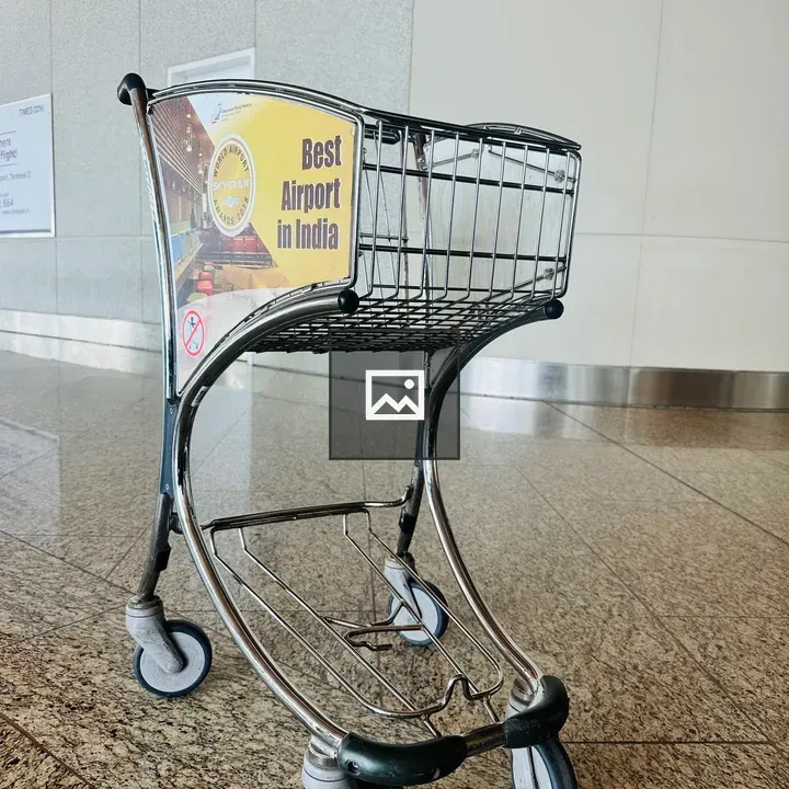 Empty trolley at Mumbai airport