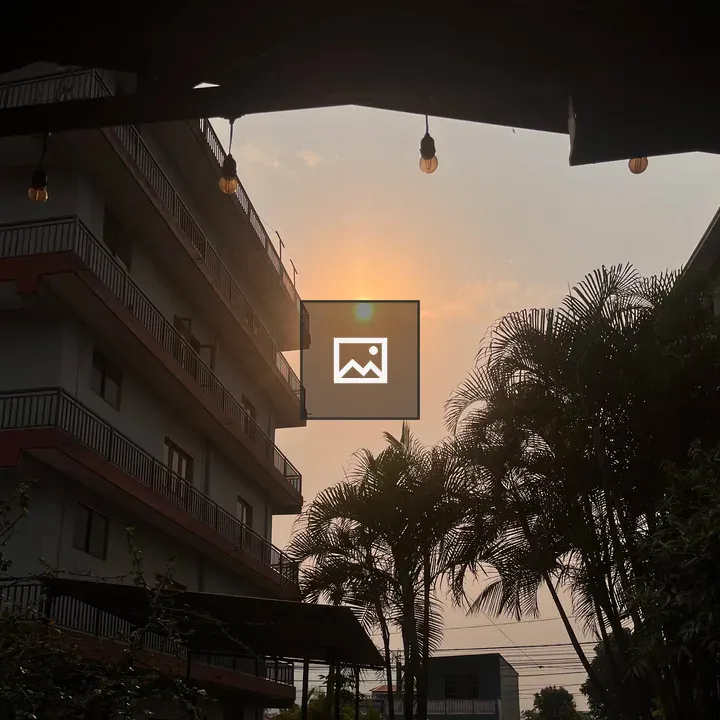 Sunset Behind Building