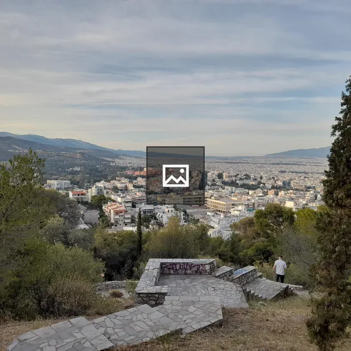 Fading city skyline