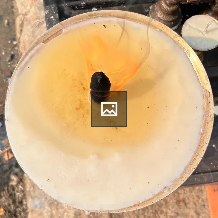 Candle with Wax Pool