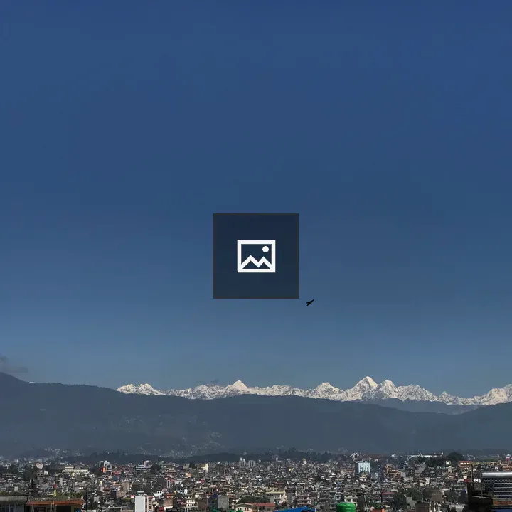 Mountain View with City Buildings