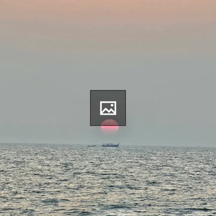 Sunset boats at Kozhikode beach