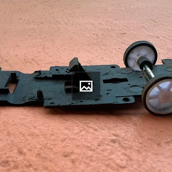 Destroyed toy car fragment