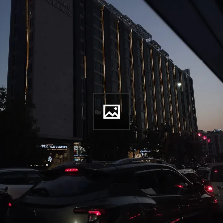 Cars and Building at Twilight