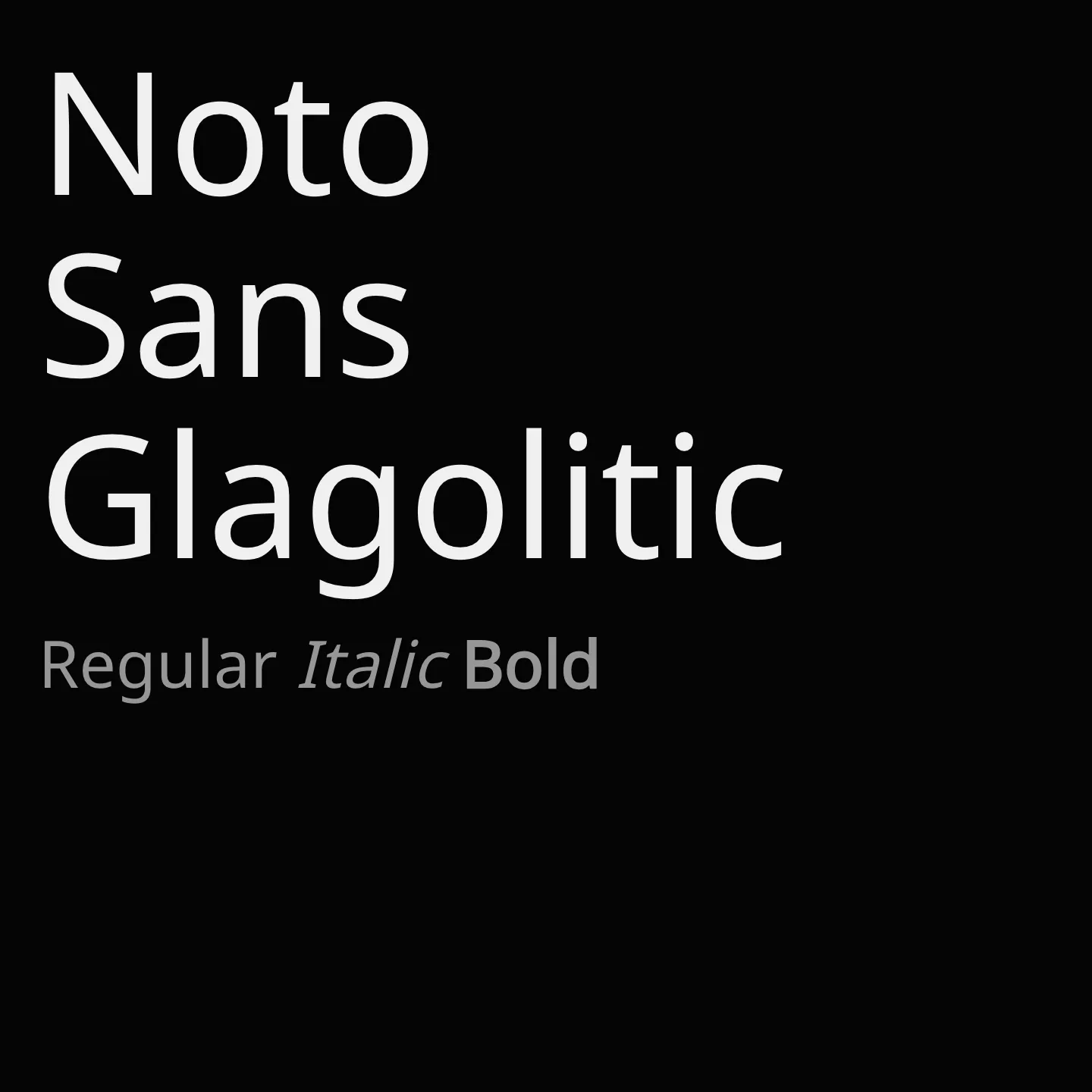 Noto Sans Glagolitic