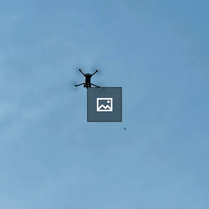 Two drones in flight