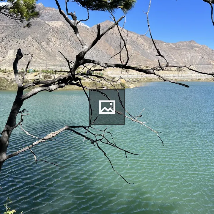 Lake with rugged mountains