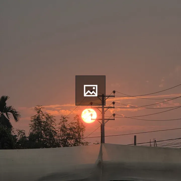 Sunset Behind Utility Poles