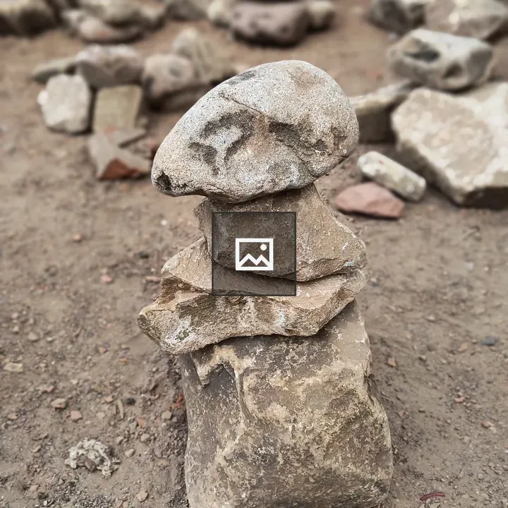 Stack of rocks on ground