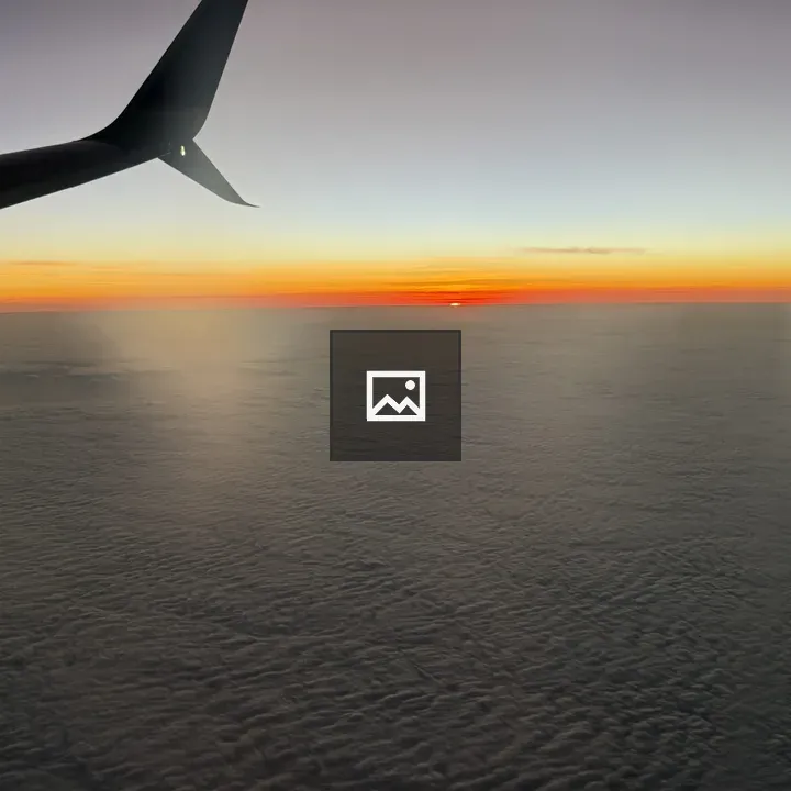 Sunset from an airplane window