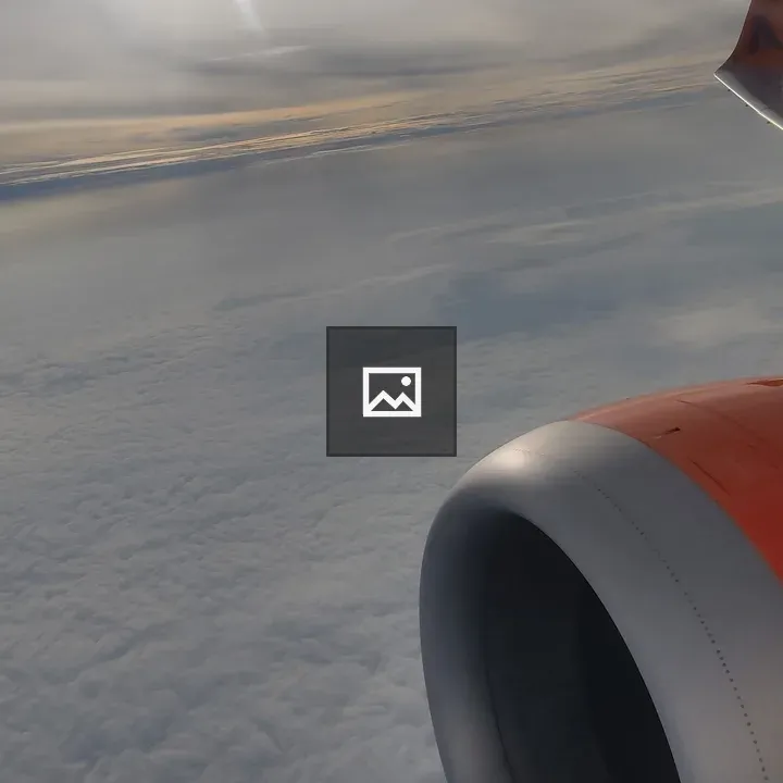 View from an airplane at altitude