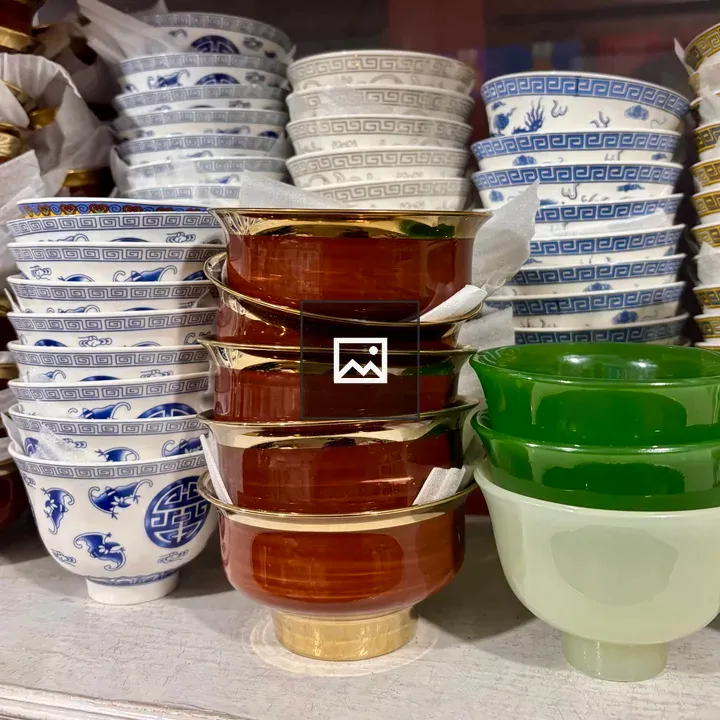Stacks of decorative bowls