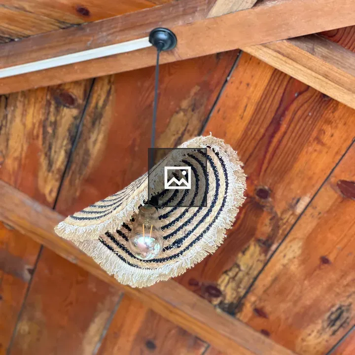 Rustic woven lampshade