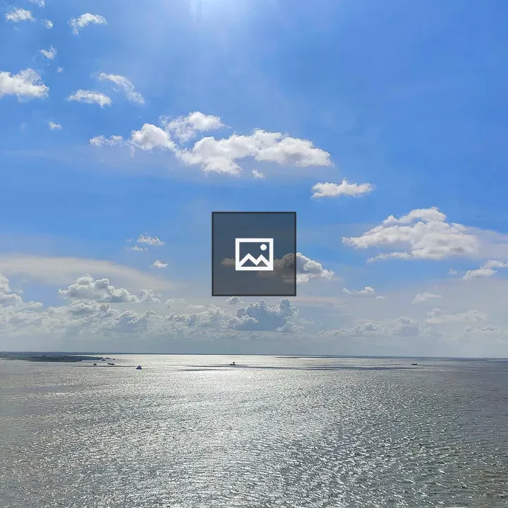 Padma River under blue skies