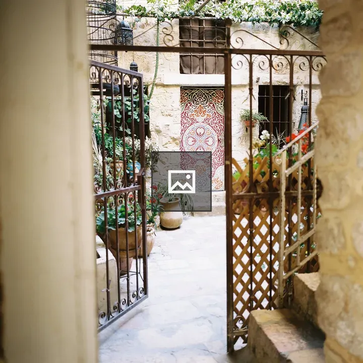 Gate View of Jerusalem Courtyard
