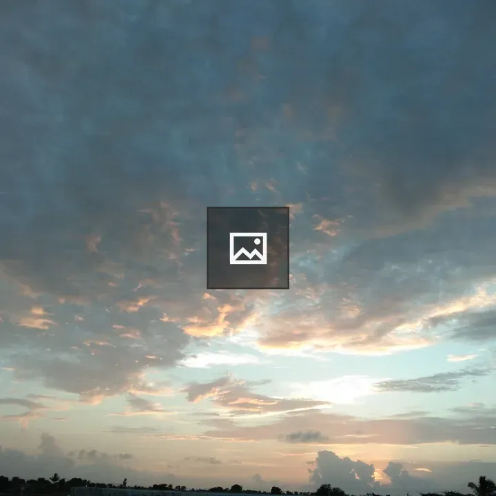 Dramatic sunset sky over clouds