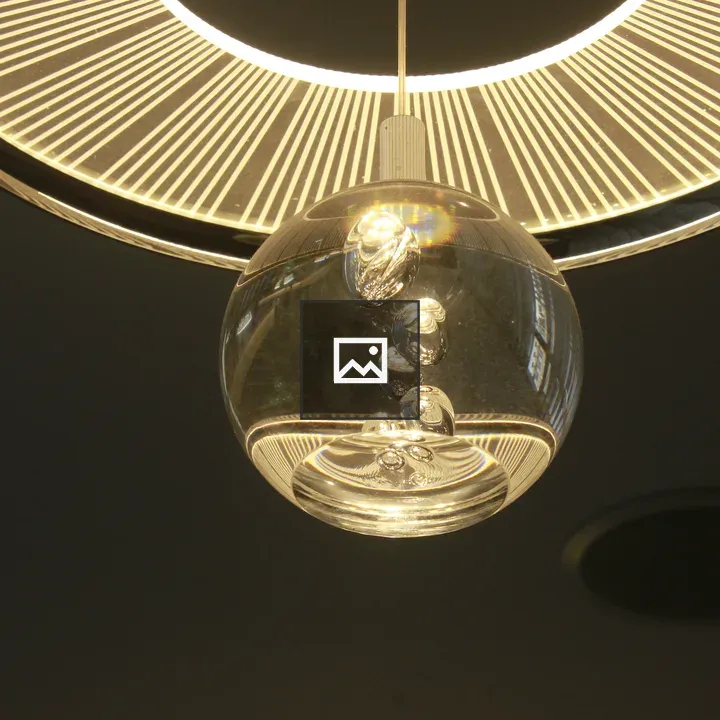 Glass globe pendant light