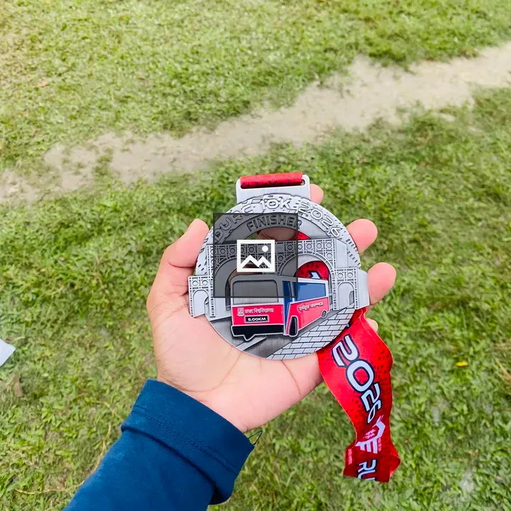 Medal with Ribbon and Stadium Motif