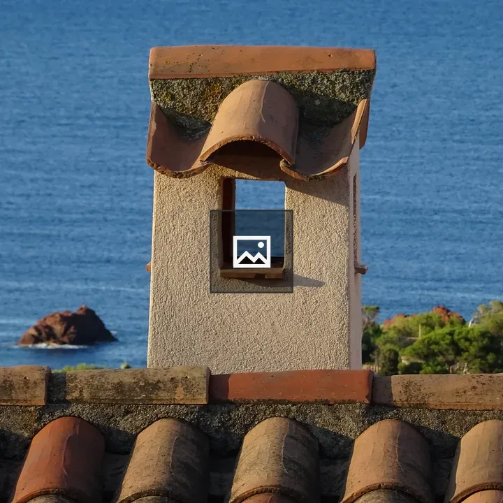 Chimney with Decorative Tile Top