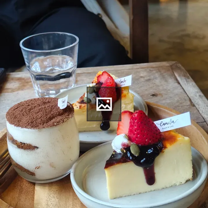 Wooden board desserts