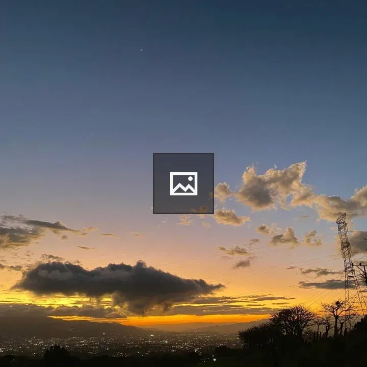 Sunset from hillside