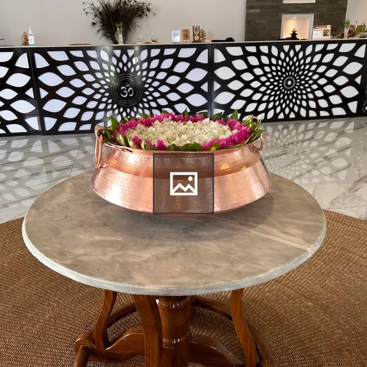 Copper bowl with flowers