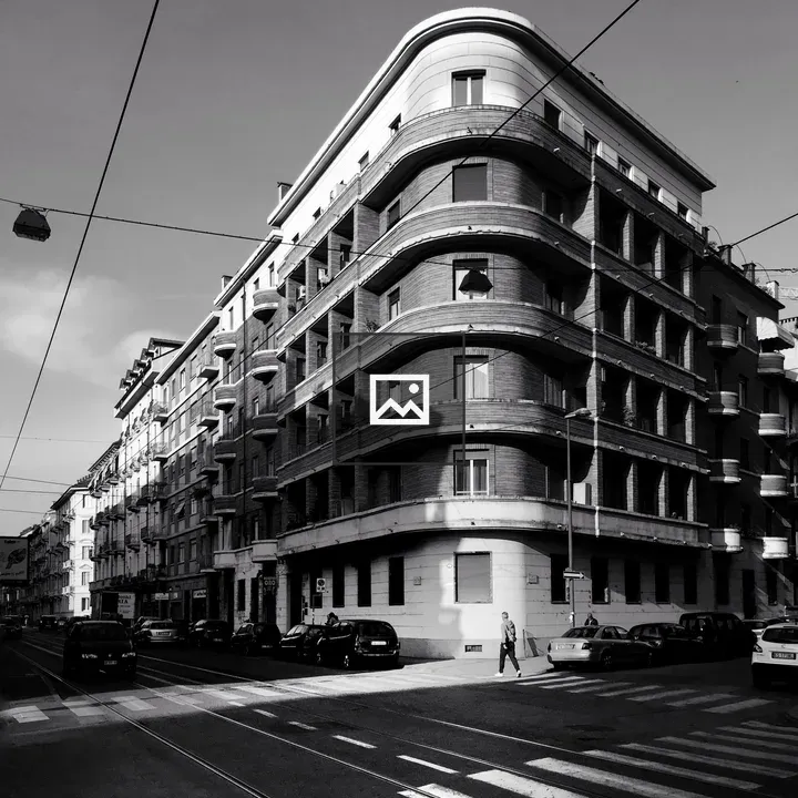 Black and White Crossroad View