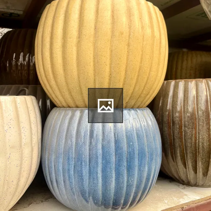 Decorative ceramic planters stack