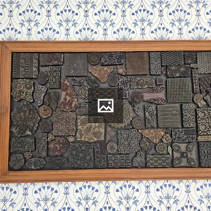 Antique printing blocks display
