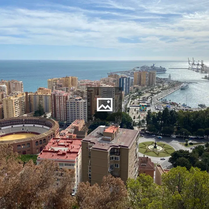 Málaga Port from Mount Gibralfaro