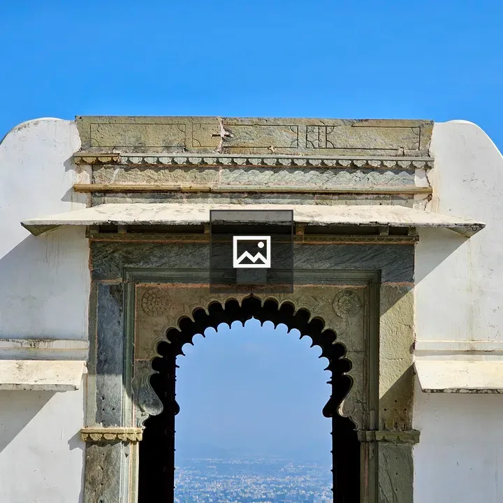 Arched stone doorway at Monsoon Palace