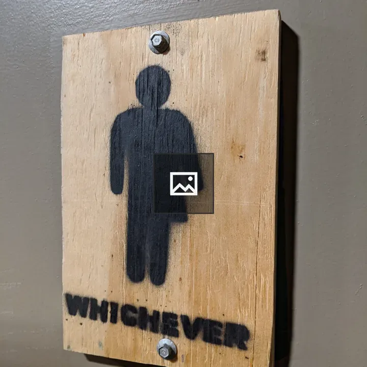 Bathroom gender sign