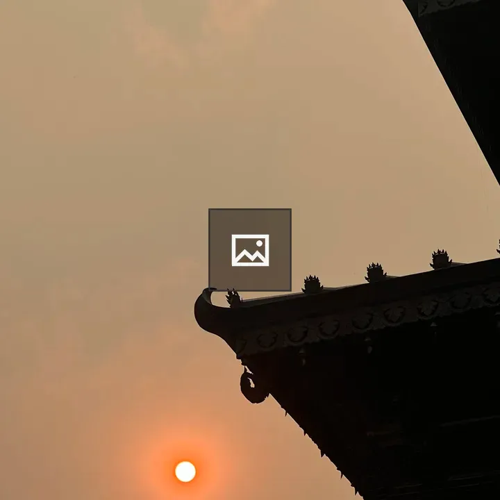 Bagbhairav Temple silhouettes at sunset
