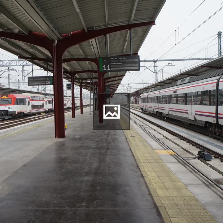 Empty train platform