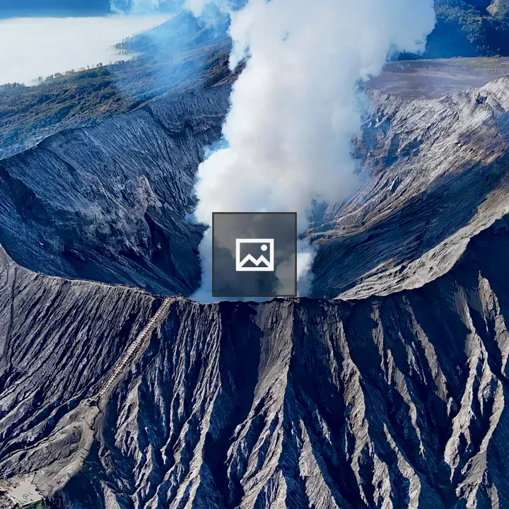 Aerial View of Mount Bromo Crater