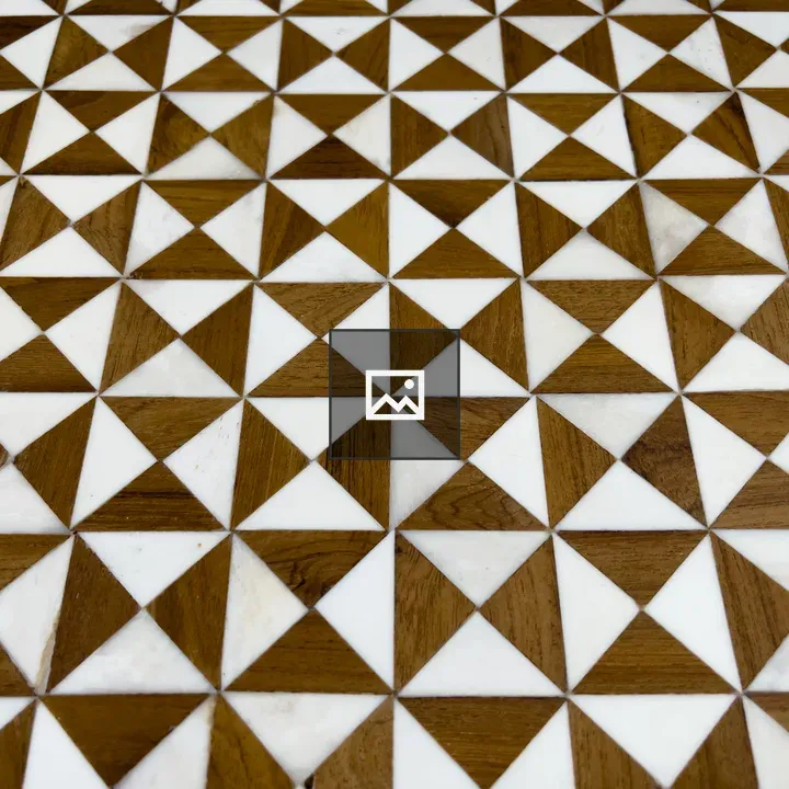 Brown and white pattern table