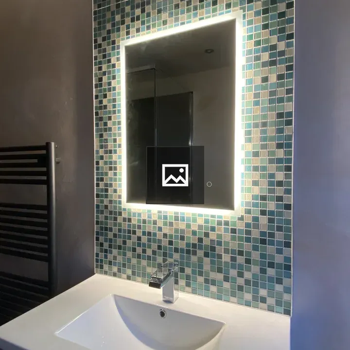 Illuminated bathroom mirror