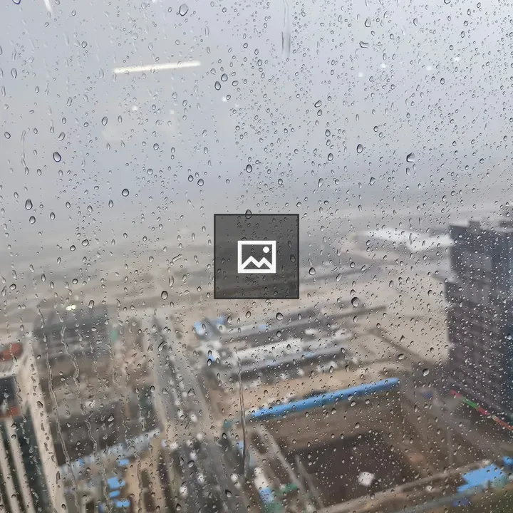 Water droplets on window