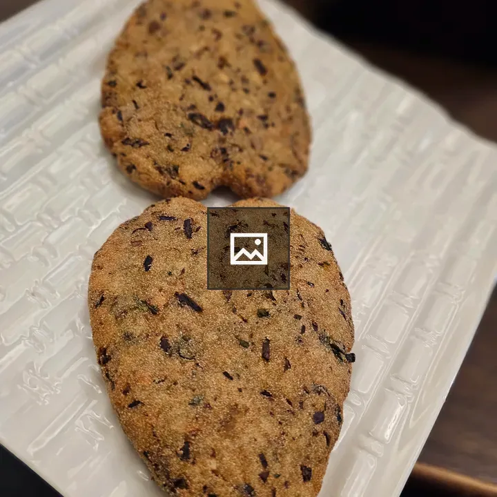 Two veg cutlet snacks on plate