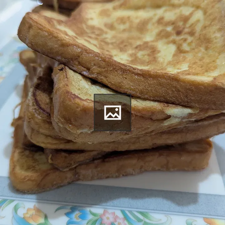 Toasted bread slices on plate
