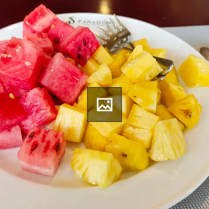 Pineapple and Watermelon on Plate