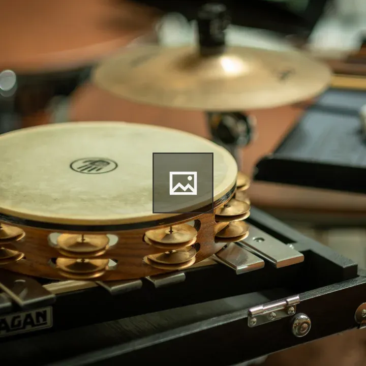 Tambourine on xylophone