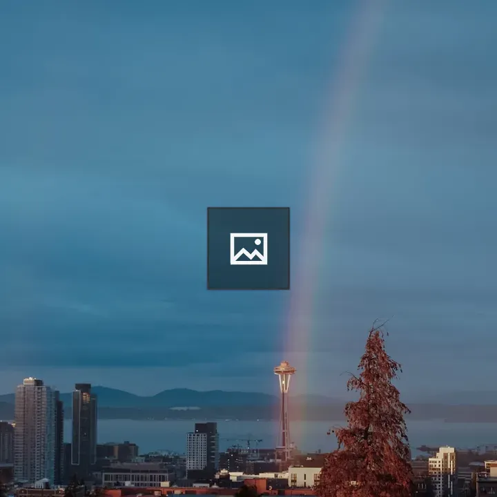 Rainbow by Seattle Space Needle