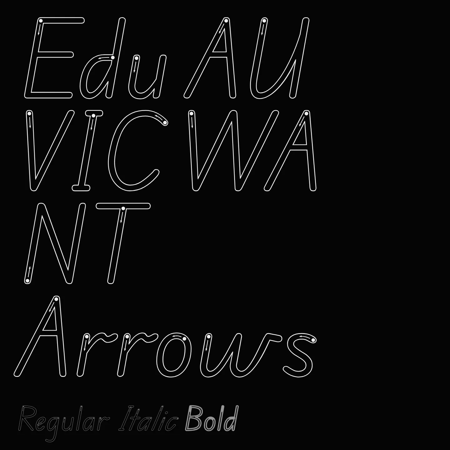 Edu AU VIC WA NT Arrows